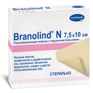 Мазевая повязка с перуанским бальзамом Branolind N 7,5 х 10 см